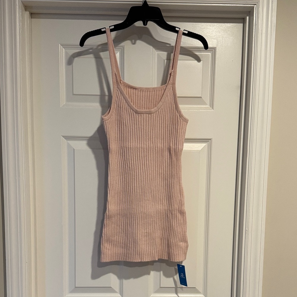 Cupshe Pink Ribbed Mini Dress